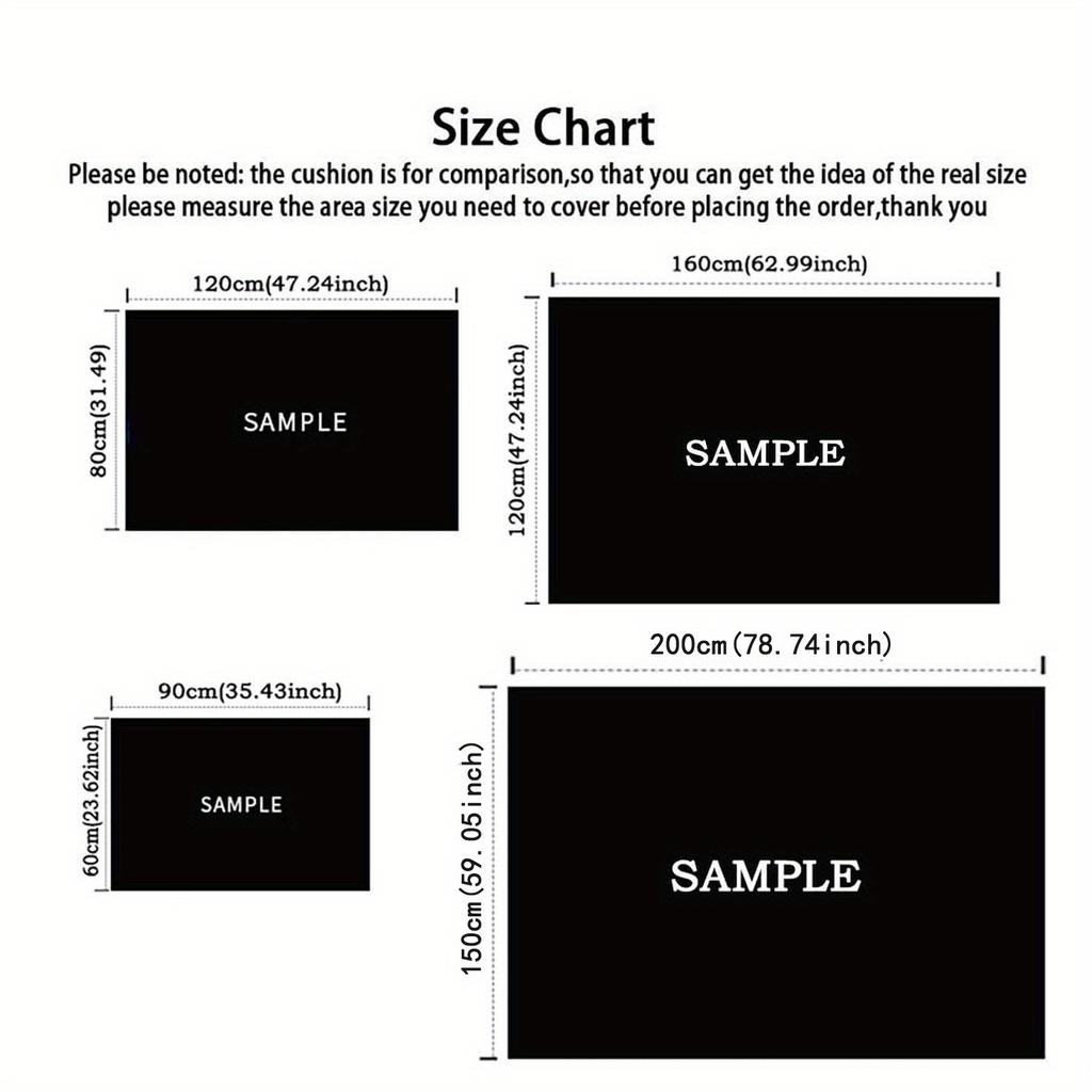 3D Eagle Take-off Printing Area Carpet-non-slip Polyester Chair Carpet Pad, Living Room Interior Bedroom Decoration