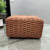 Imitation Rattan Hanging Baskets Square Woven Handbag New Storage Basket  Fruit