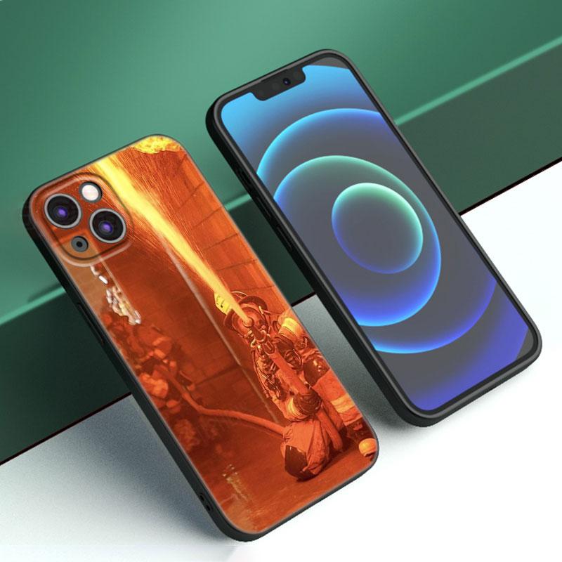 Герои-пожарные Пожарный Чехол для телефона для Apple iPhone 12 13 Mini 11 14 15 Pro Max 7 8 X XR XS SE 2020 2022 Черный силиконовый чехол