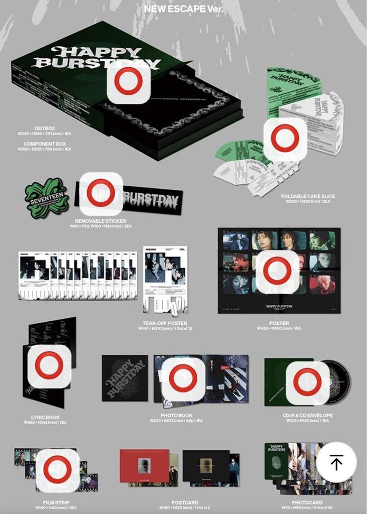 [USED] Opened Seventeen Happy Burstday 3-piece set + Jun