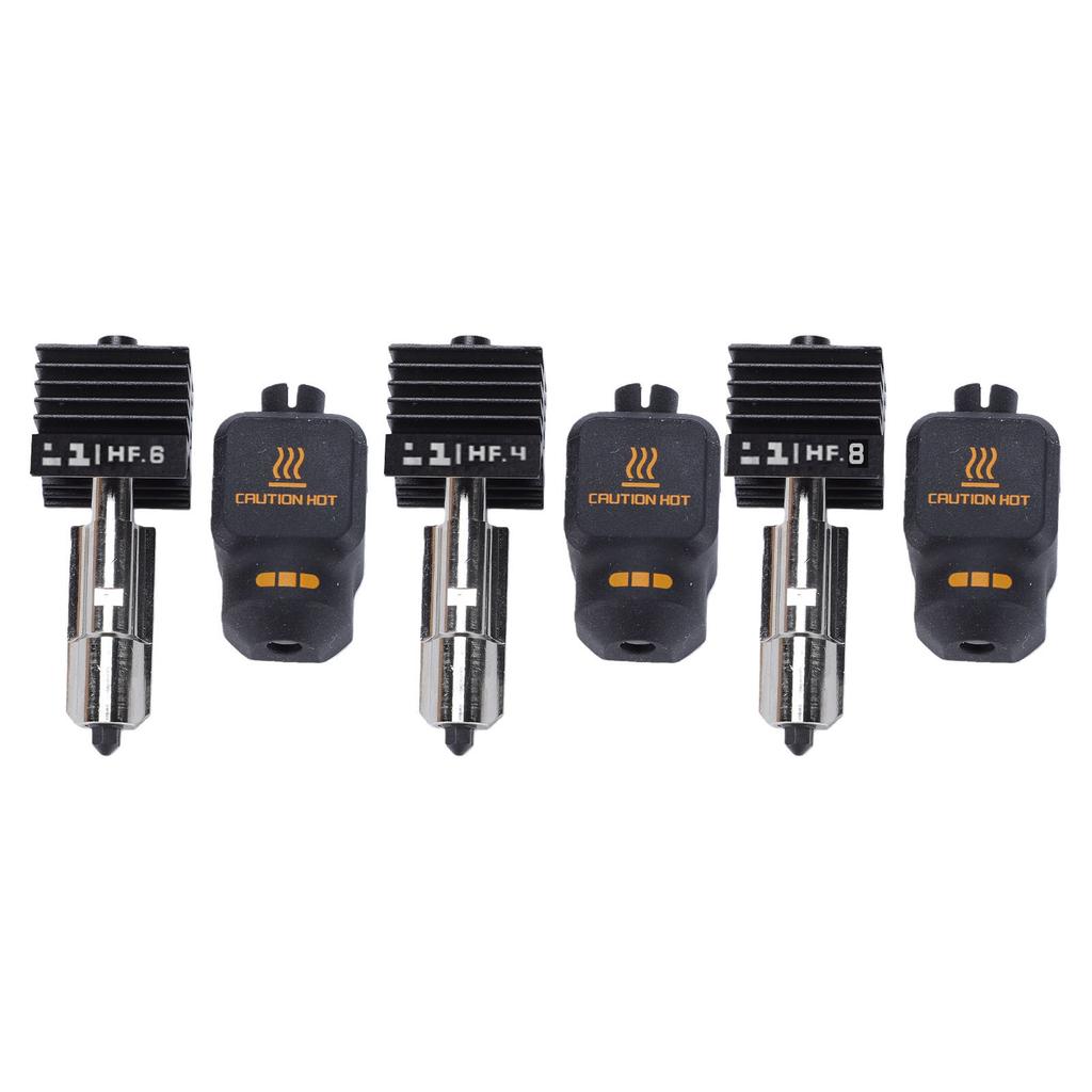 Запасной комплект хотенда для Bambu Lab H2D H2S H2C P2S 0.4 0.6 0.8MM Закаленная стальная насадка с силиконовым чехлом