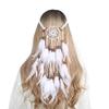 Haimeikang Bohemian Hippie Headband Dream Catcher Feather Headdress Fashion Peacock Feather Headbands Hair Accessories