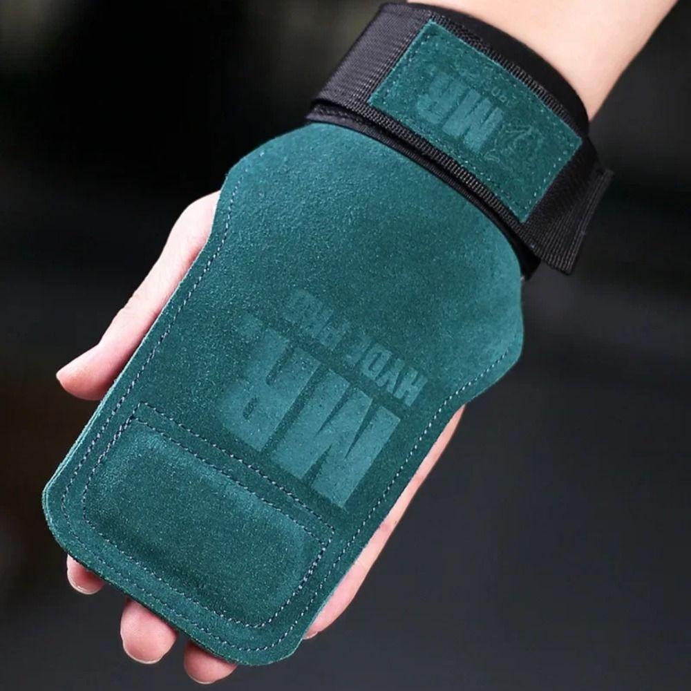 1 Pair Thicken Weightlifting Wrist Straps Leather Deadlift Power Straps Fitness Power Straps Women