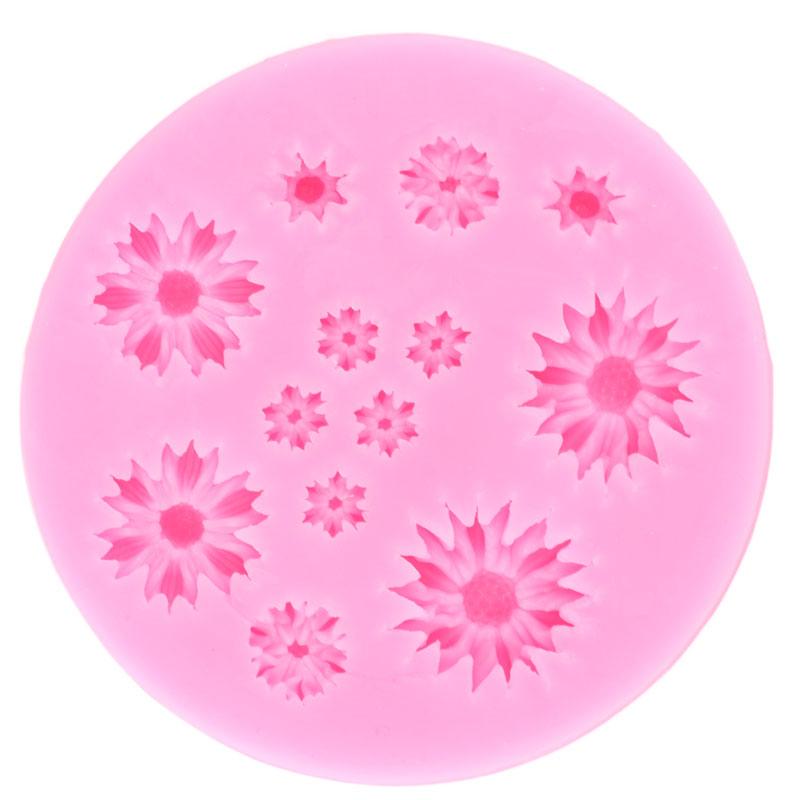 Дейзи дикая хризантема цветок силиконовая форма DIY формы для выпечки кексов Дейзи форма для помадки инструменты для украшения торта шоколадные конфеты форма из смолы