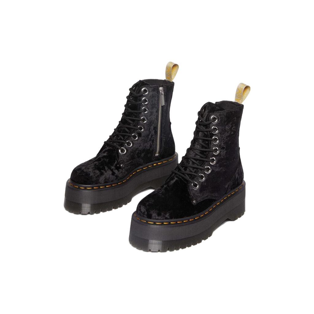 Dr. Martens Замшевые ботильоны с круглым носком на шнуровке, удобные короткие ботинки, женские ботинки, черные 31030001