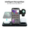 Складное беспроводное зарядное устройство QI 4 в 1 15 Вт для iPhone Samsung, док-станция для быстрой зарядки Apple Watch Airpods Pro