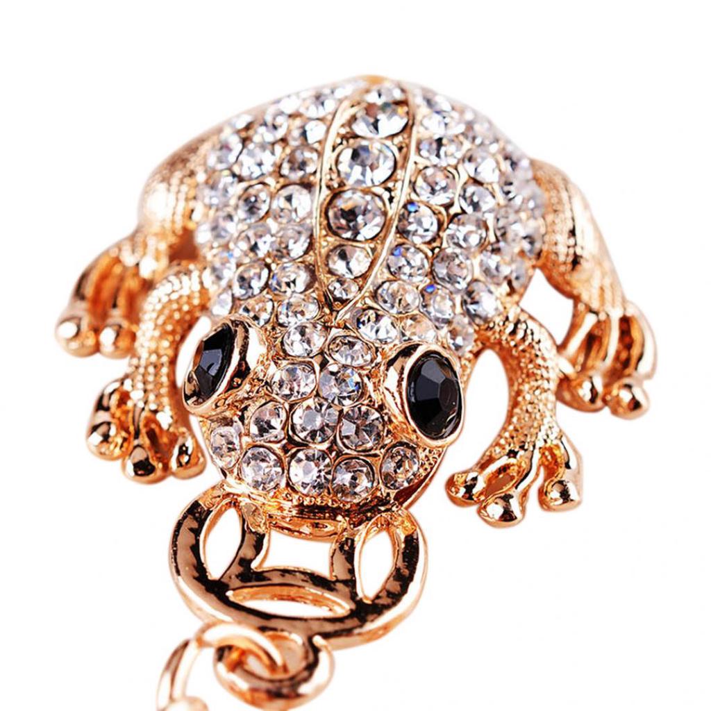 Cute Glitter Rhinestone Frog Animal Keyring Car Handbag Accessory Keychain Gift
