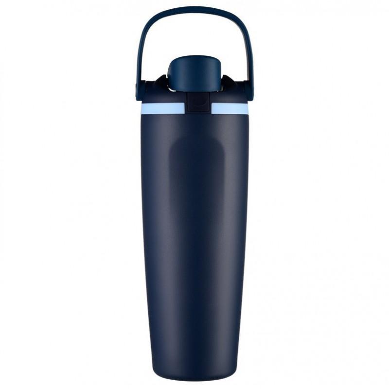 30oz Stainless Steel Insulated Tumbler With Flip Lid Handle Travel Gym Office Hot Cold Drinks