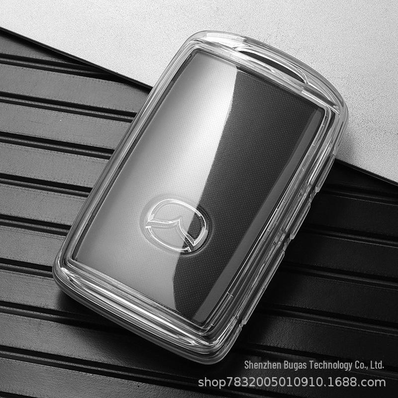 Прозрачный чехол для ключа, подходящий для Mazda 3 Angkesaila, CX4, CX5, Atez, CX30, следующего поколения CX8, с надежной застежкой-пряжкой.