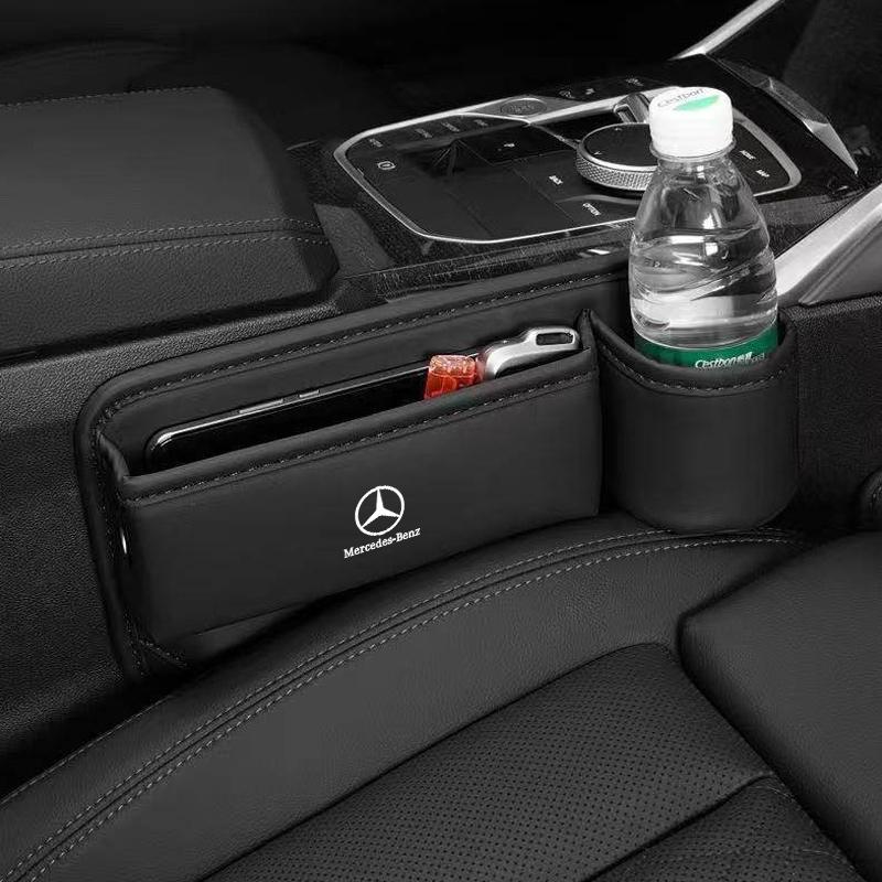 IUM3 Car Seat Gap Multifunction Crevice Storage Box Interior Accessories For Mercedes Benz A B C E S Class C200 E350 W205 CLA CLS GLA