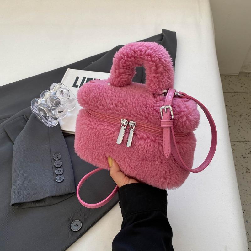 Женская сумка через плечо из овечьей шерсти, зимняя новинка, модная плюшевая сумочка