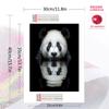 Panda close-up Pattern  3pcs 100% Round Full Drill 5D DIY Diamond Painting Embroidery Cross Stitch Rhinestone Décor
