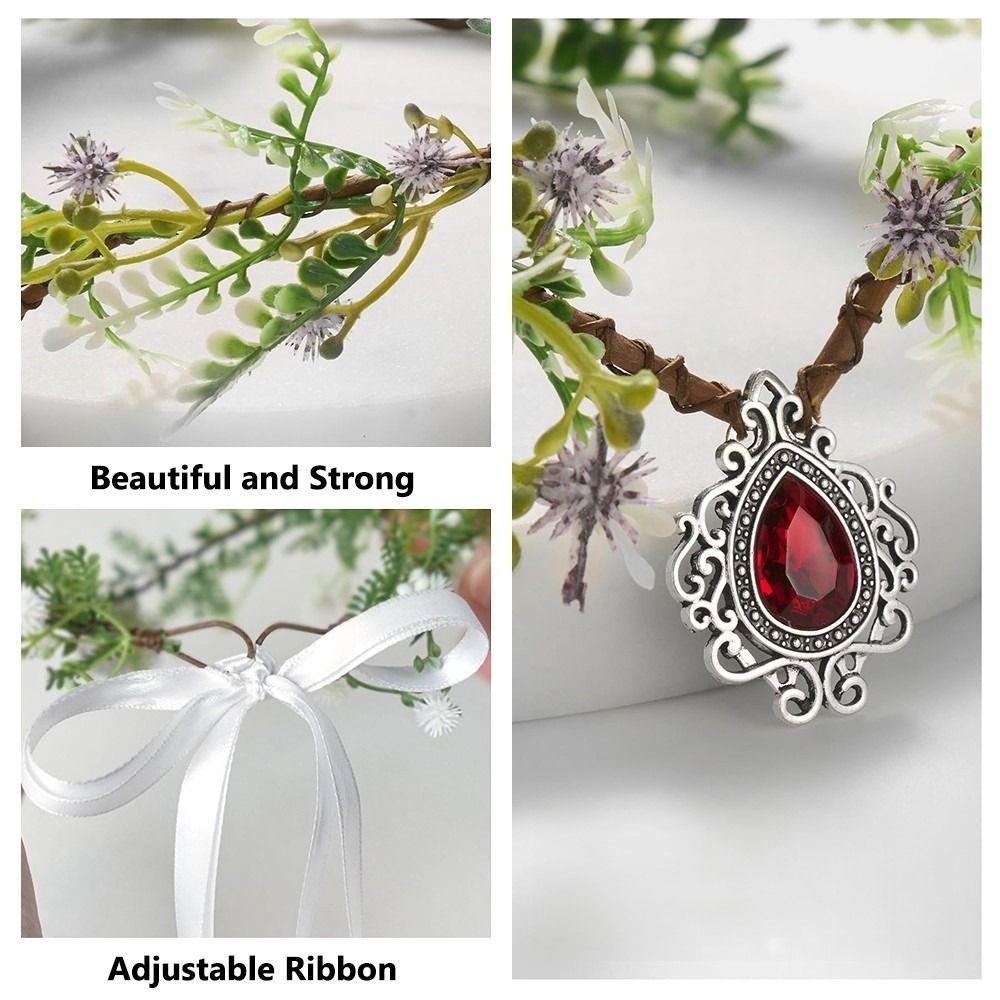 Косплей Фея Цветочная Корона Листьев Костюм на Хеллоуин Эльфийская Принцесса Тиара Лесная Цветочная Повязка На Голову