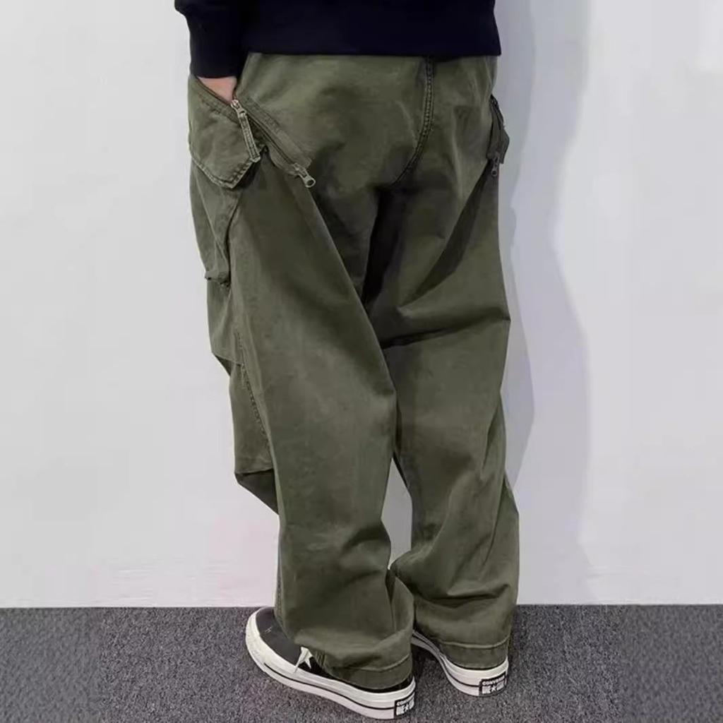Men's Japanese Retro Multi-Pocket Pants - Autumn/Winter Casual All-Match Trousers