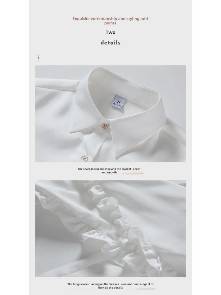 Новая женская приталенная однотонная универсальная рубашка с длинным рукавом для весны и осени