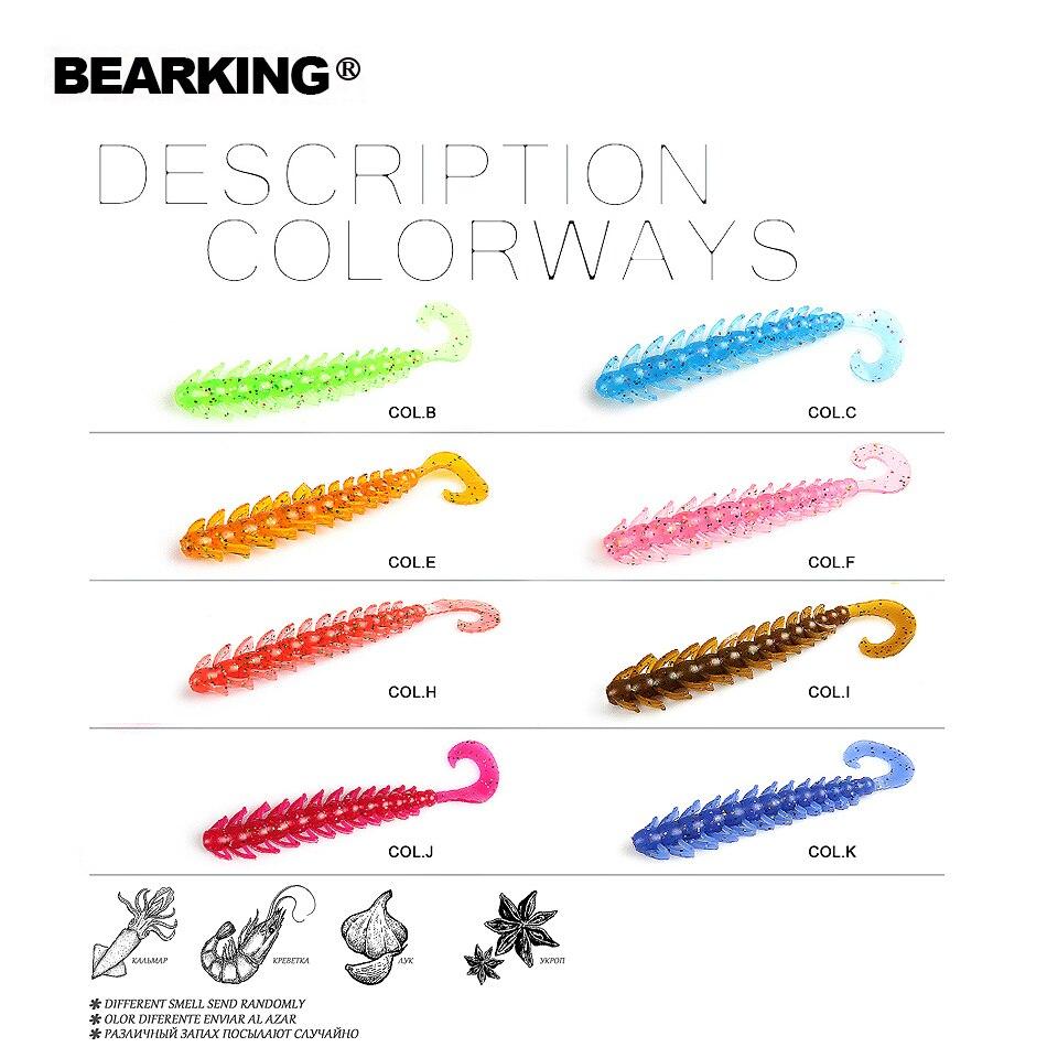 BEARKING Рыболовная приманка 80 мм, 2,6 г, 12 шт./пакет, мягкие приманки Bugsy, рыболовная воблер, приманка для окуня, искусственная рыболовная мягкая приманка, приманка
