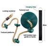 Kids Fitness Climbing Rope with Platforms and Disc Swing Seat Set Outdoor Swing Set Garden Toy Playground Accessories