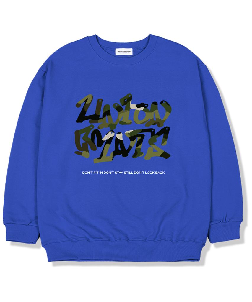 UNION GARMENTS Милимерия Логотип Флисовая Подкладка Свободный Крой Толстовка Синий