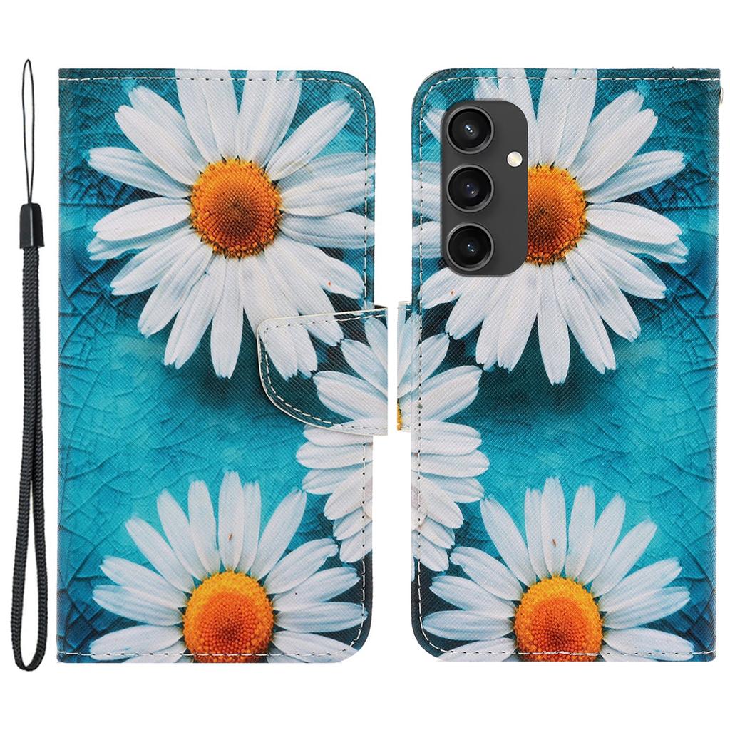 Чехол для Samsung Galaxy S24 FE с принтом, защитная кожаная книжка-обложка для телефона