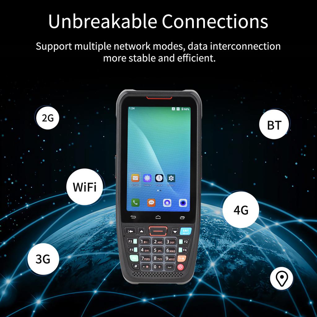 Ручной POS Android 10,0 PDA Терминал 1D/2D/QR Поддержка 2/3/4G WiFi BT сканера штрих-кода