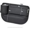 2-Pack Car Seat Gap Filler Organizer With Cup Holder - Premium Leather - Universal Fit - Keeps Cans/Phone/Keys/Wallets Organized(Black)