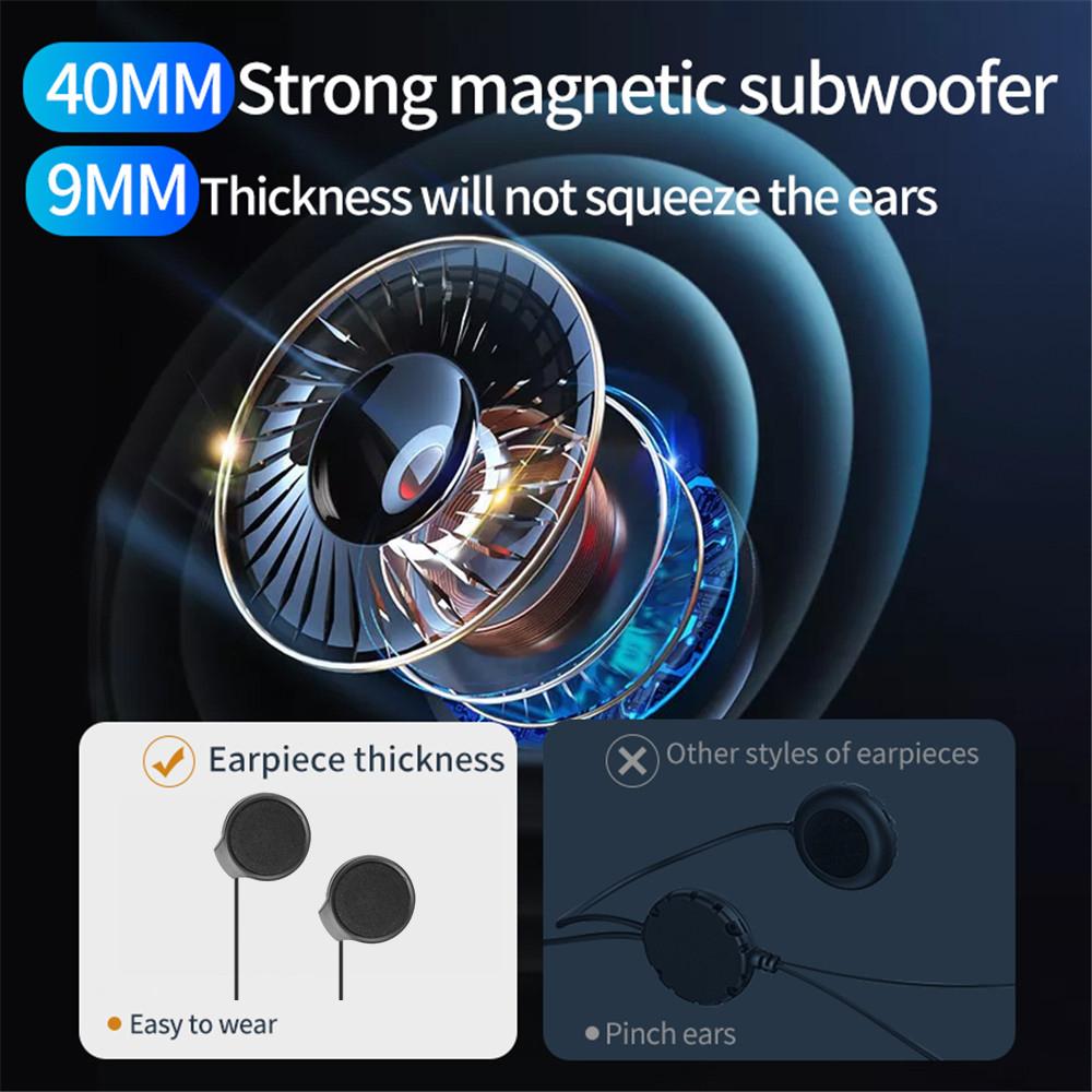 Kebidumei BT-12B Motorcycle Helmet Headset Intercom Bluetooth Waterproof Interphone Full Duplex With DSP CVC For 2 Rider