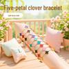 Красочный браслет-клевер с пятью лепестками, роскошное украшение ручной работы