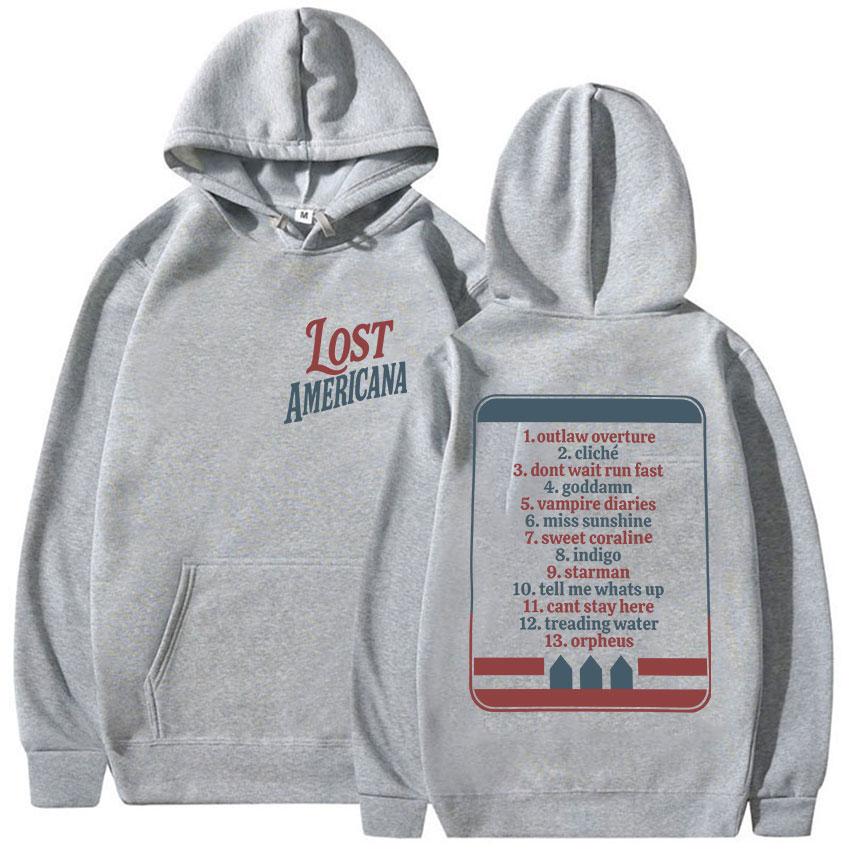 MGK Day Lost Americana Tour 2025 Album Graphic Hoody Men Women's Vintage Oversized Sweatshirt Hip Hop Gothic Long Sleeve Hoodies