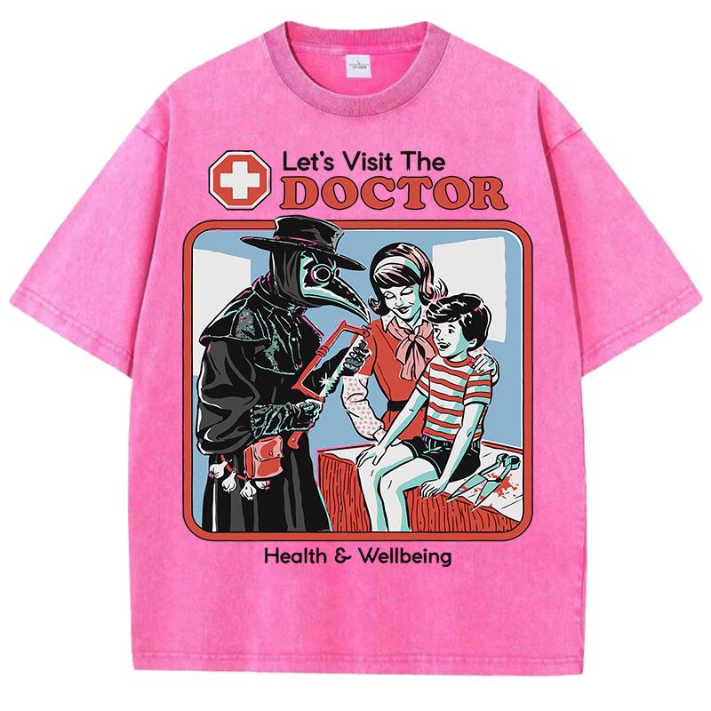 Дизайн Лечащего Врача Выстиранная Футболка Мужские Летние Футболки Хлопковый Удобный Топ Унисекс Многоцветный Мягкая Одежда
