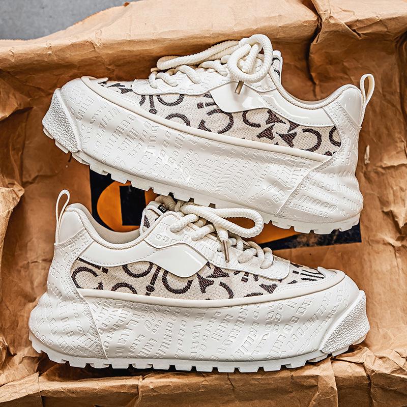 Нежные FootPairs Новые Весенний Сезон Модные Универсальные Простые Для Кампуса Спортивная Одежда и Повседневная Одежда Толстая Подошва Нескользящие Папины Модные FootPairs