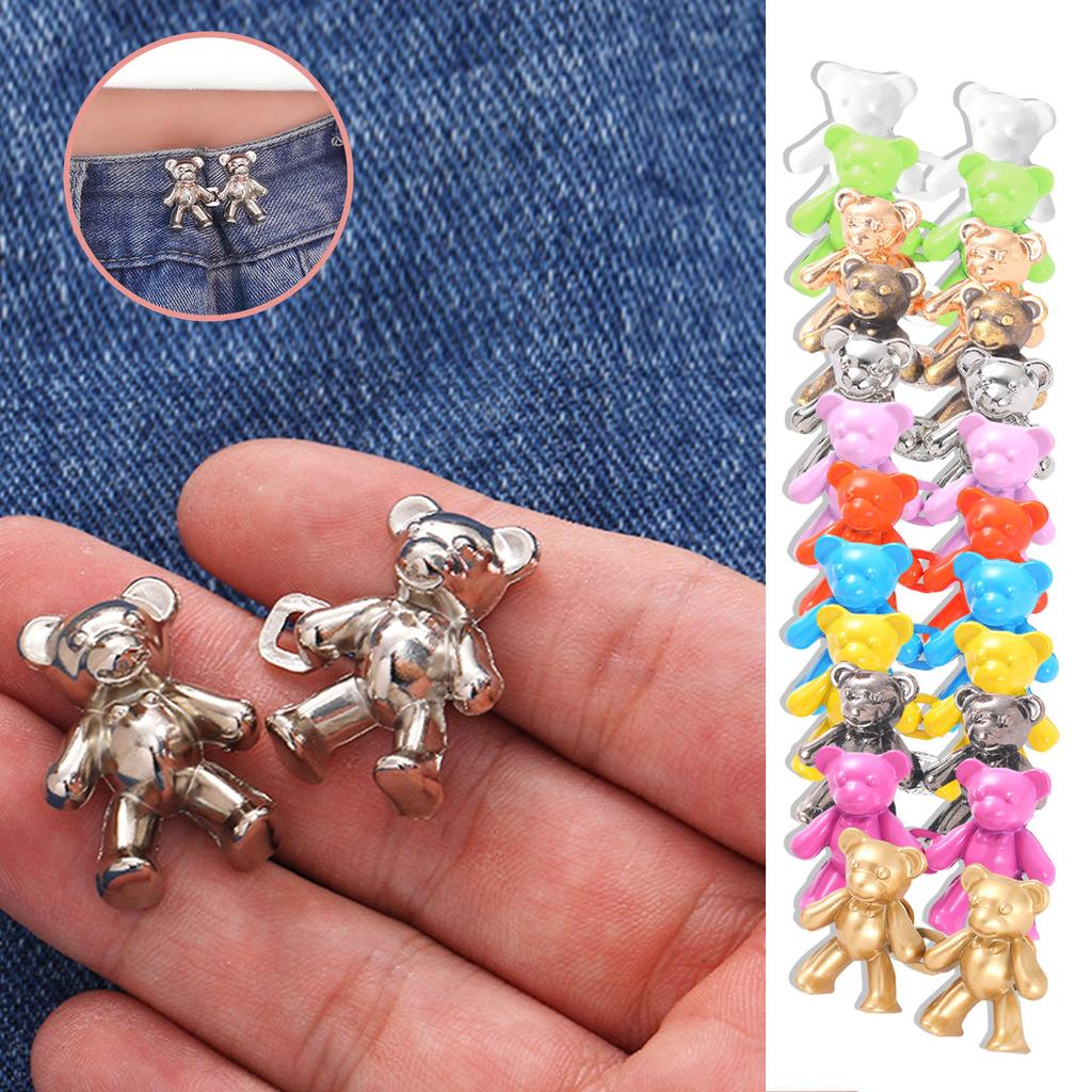 Брюки «Медведь» Пряжка на талии Регулируемые булавки на джинсовых пуговицах Съемный пояс Затягивающий пояс Зажимы для брюк Джинсовые пуговицы не требуют шитья