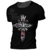 Летняя футболка мужская с рисунком Иисуса, одежда большого размера, повседневная мужская винтажная футболка с круглым вырезом, крошин, топы с 3d принтом, пуловер в стиле хип-хоп