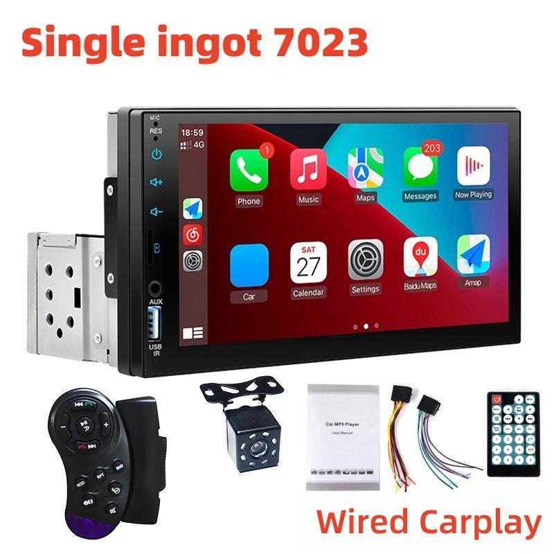 Автомобильный радиоприемник HAOGU 7 дюймов 1 Din MP5 мультимедийный плеер сенсорный экран FM ISO вход питания Aux Bluetooth USB Mirror Link универсальный