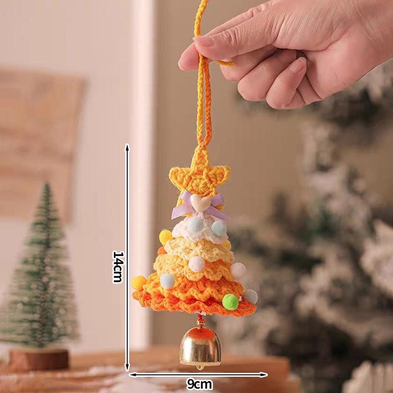 Christmas Bell Hanging Decoration Doorbell Christmas Party Hanging Decoration Creative Glitter Christmas Tree Keychain Pendent