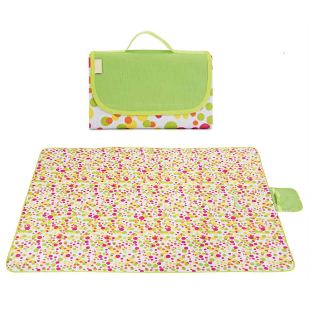 (Polka Dot) Large Picnic Blanket Mat Waterproof Camping Beach Family Travel Outdoor Folding