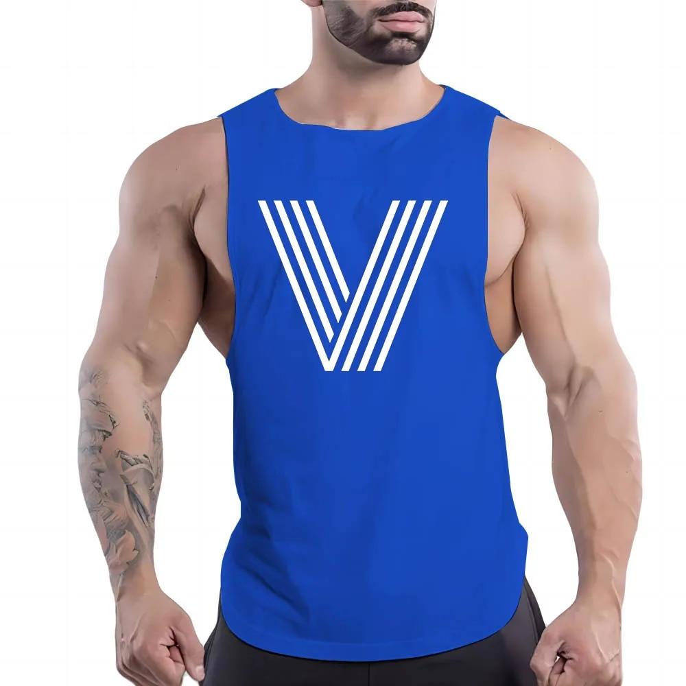 Летний мужской жилет с круглым вырезом для фитнеса и отдыха на открытом воздухе, креативный узор, многоцветная рубашка без рукавов с 2d принтом