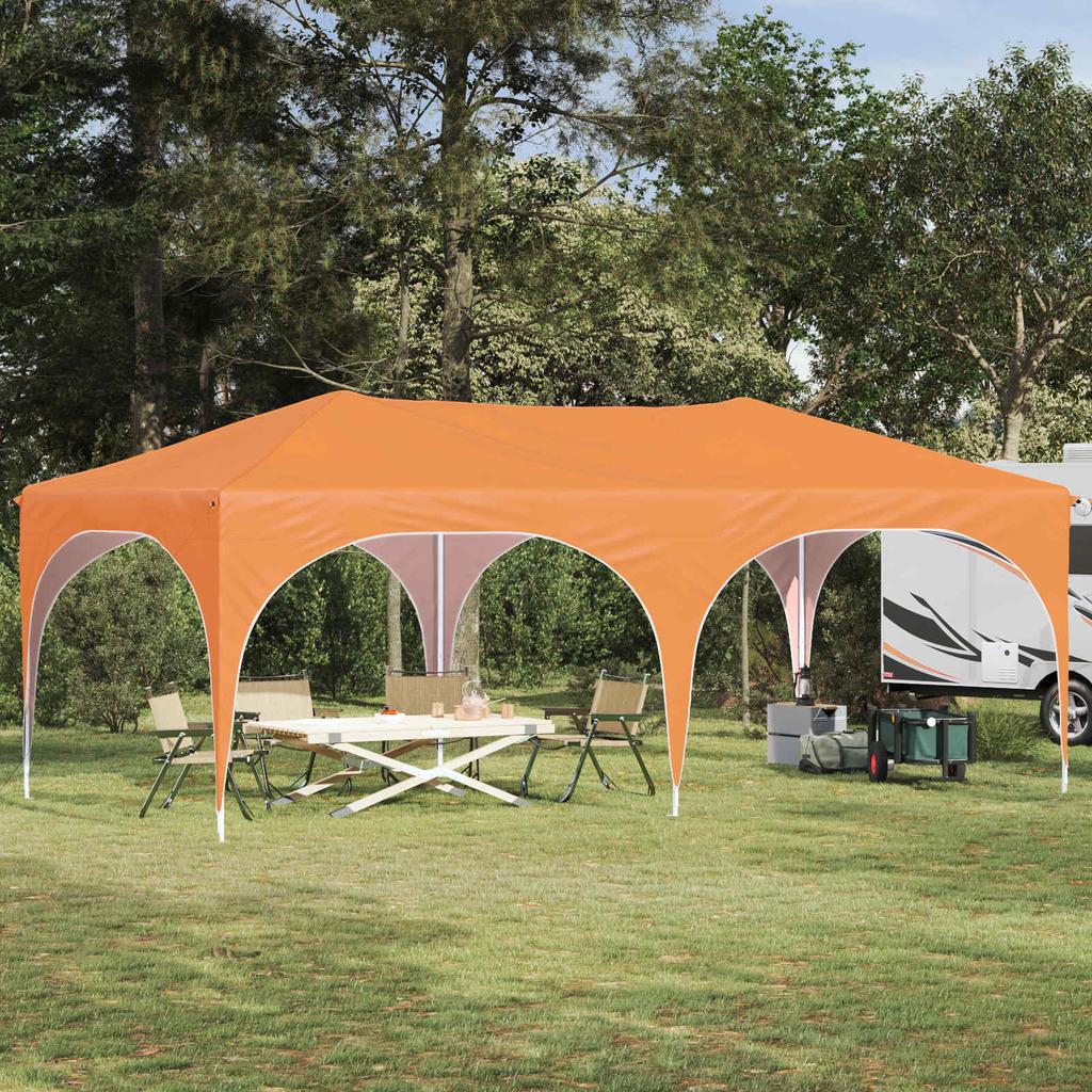 Pop up Party Tent 575 x 288 x 245 cm Orange Oxford Fabric