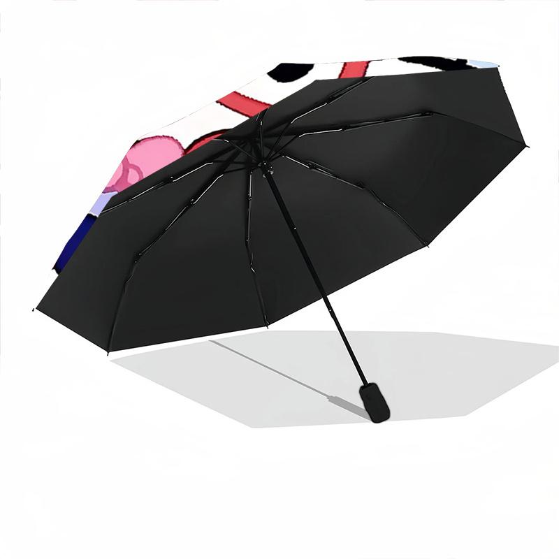 1pc Hello Kitty Automatic Opening/Closing Umbrella with Convenient Three-Fold Design, 8-Bone Iron Frame Outdoor Umbrella - Perfect Gift for Fans, Trav