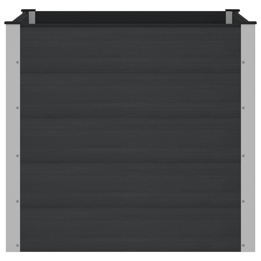 Raised Garden Bed Black 100 x 100 x 91 cm
