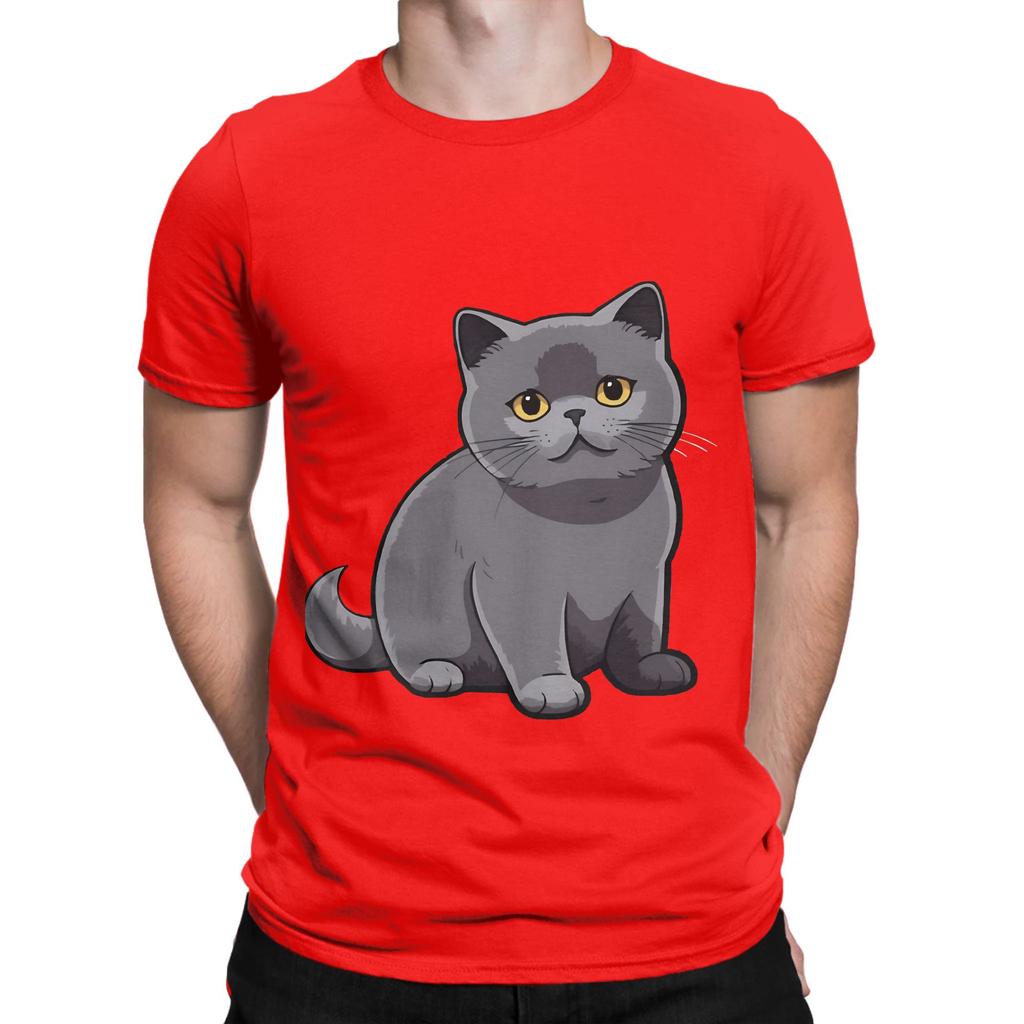 Cute British Shorthair poster Novelty 100 Cotton TShirt Shorthair Tees Tops For Unisex