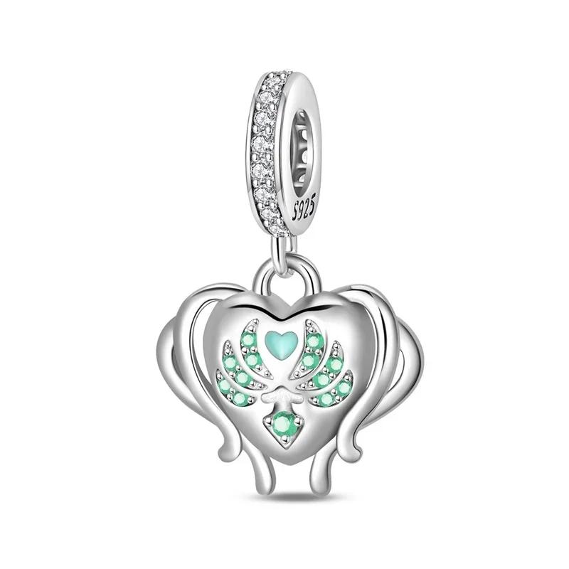 Оригинальные медные шармы «Синяя звезда», цветы, бабочки, сердца, бусины-медузы для ожерелья, браслета «сделай сам», подарок, ювелирные изделия