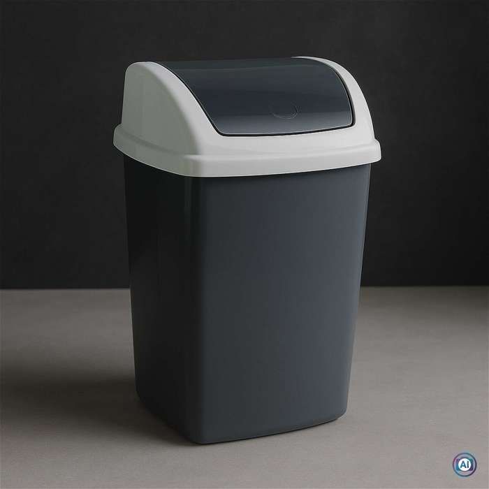 MAUL Poubelle MAULswing 5 L Plastique 20 X 16 X 29 Cm Gris Foncé