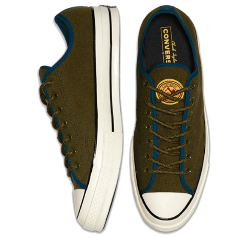 Converse Chuck 70 Archival Terry Ox Удобные Низкие Кеды Канвас Унисекс Армейский Зеленый