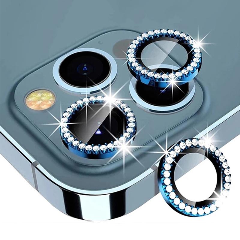Чехол для объектива камеры Diamond для IPhone15 14 Pro Max 13 Pro Max 12 Pro Max Защитный чехол для объектива камеры для IPhone11 Защитная крышка из закаленного стекла