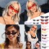 Trendy Women Cat Eye Design Sunglasses With Retro Small Eyeglass And Uv Protection