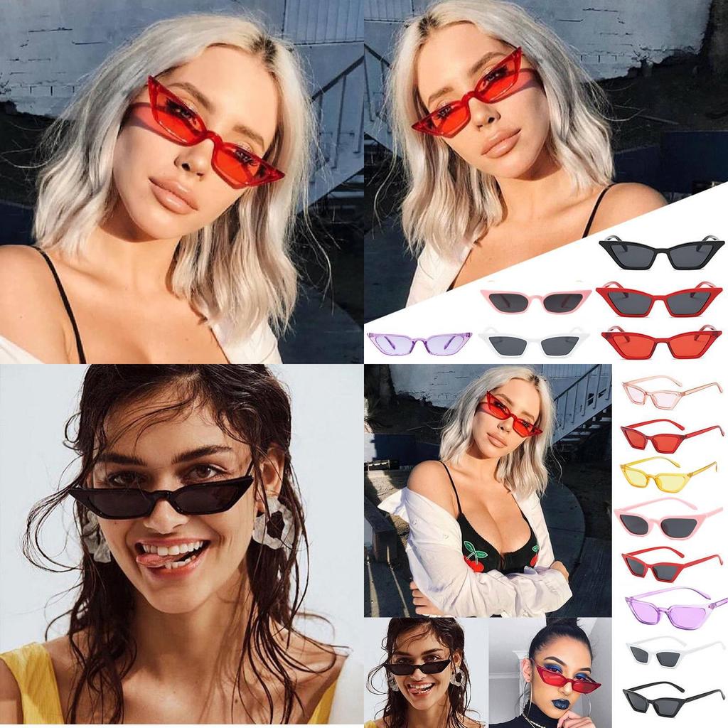 Trendy Women Cat Eye Design Sunglasses With Retro Small Eyeglass And Uv Protection