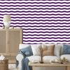 Striped Wallpaper White and Plum for Living Room and Bedroom 50x1000