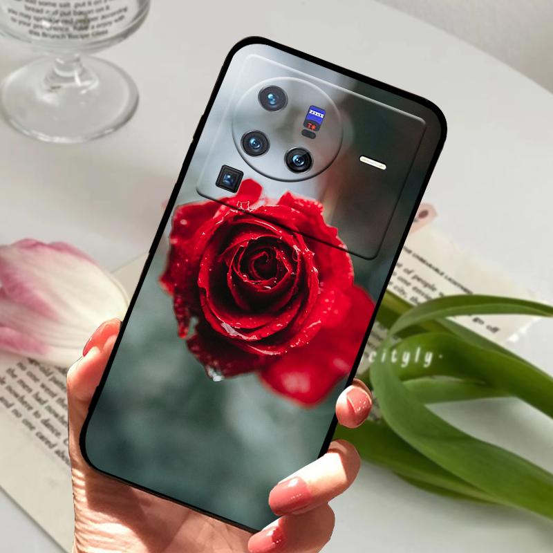 Мягкий силиконовый чехол для vivo X80 Pro 5G Coque X 80 Модный ТПУ чехол для телефона для Vivo X70 Pro Ударопрочный бампер Ракушки Милый мультяшный