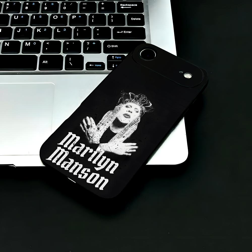 Чехол для телефона Shock Rock M-marilyn M-manson для iPhone 12-17 Air Plus Pro Max Сатиновый Глянцевый Цветной Отличный Подарок чехол для телефона