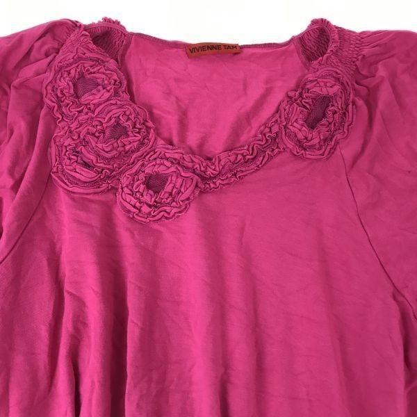 Vivienne Tam Платье длиной до колена с рукавами пончо/Размер 0/Розовый/(ИСПОЛЬЗОВАЛ)